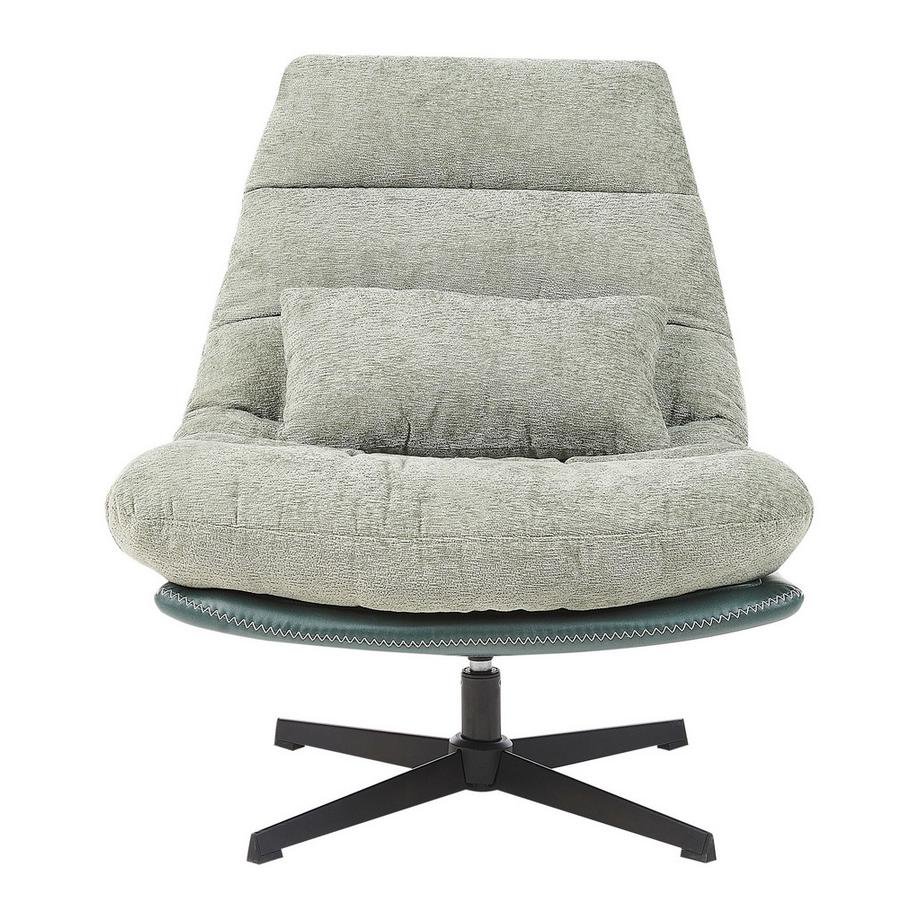 Beliani Fauteuil pivotant en Tissu chenille Glamour TOVIK  