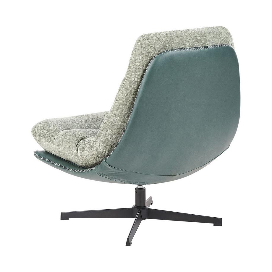 Beliani Fauteuil pivotant en Tissu chenille Glamour TOVIK  