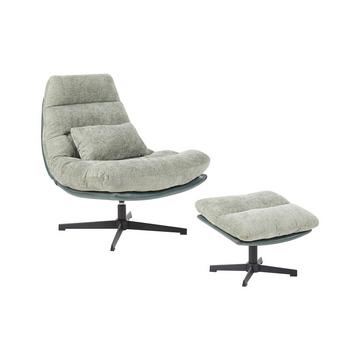 Fauteuil pivotant en Tissu chenille Glamour TOVIK