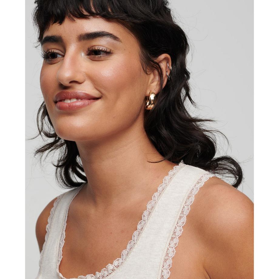 Superdry Vintage Bio-Baumwolle Tanktop mit Spitzeneinfassung  