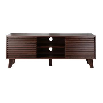 TV-Möbel mit Fronten in laminiertem Holz-Effekt L140 cm - FRIBOURG