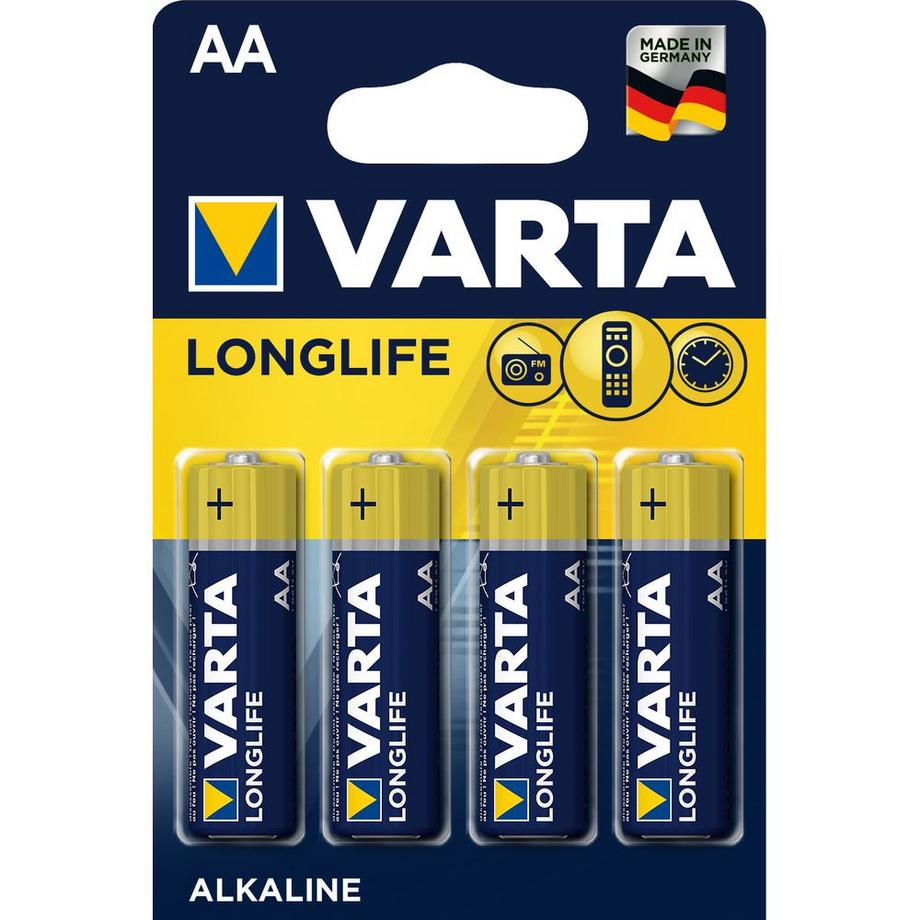 VARTA  Piles longue durée AA / LR6, paquet de 4 