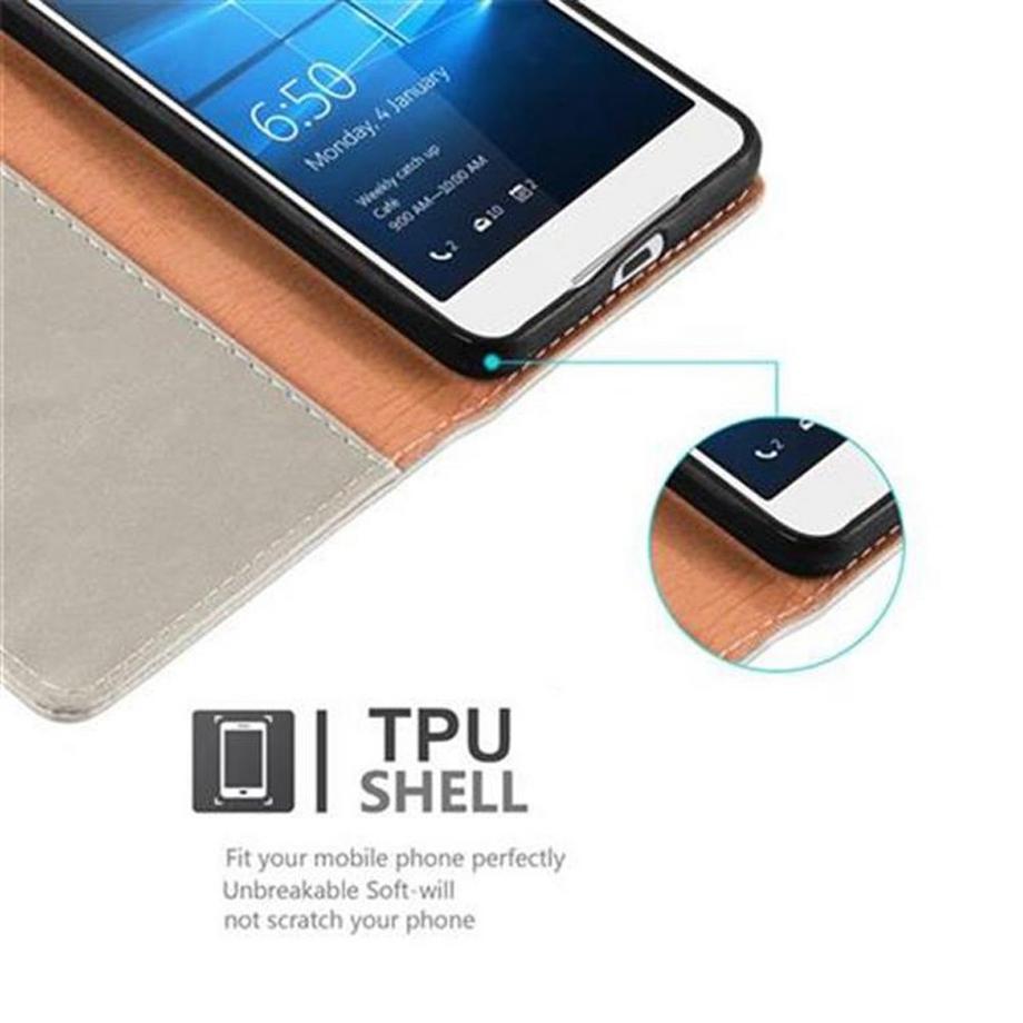 Cadorabo  Hülle für Nokia Lumia 650 Magnetverschluss, Kartenfach 