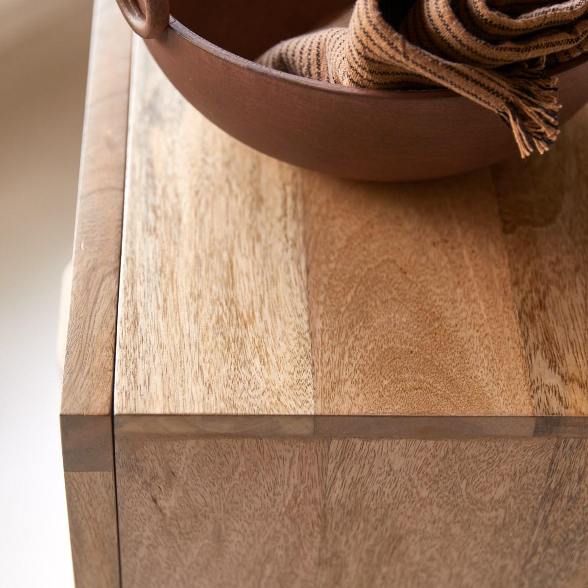 Tikamoon Cassettiera in legno di mango massello e rattan Sina  