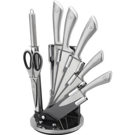 Royalty Line Ensemble de couteaux avec support rotatif - 7 pièces  