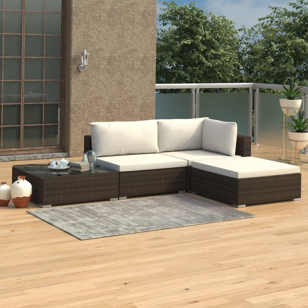 VidaXL set giardino Polirattan  