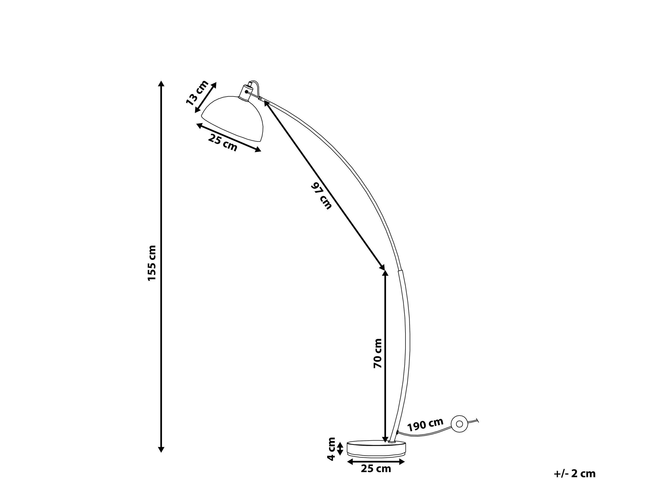 Beliani Lampadaire en Métal Moderne DINTEL  