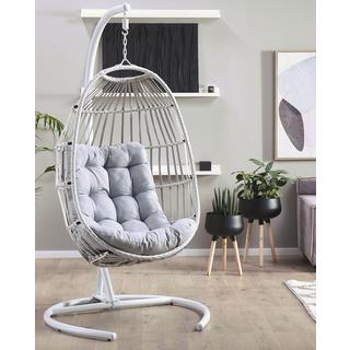 Beliani Fauteuil suspendu avec support en Polyester Boho SESIA  