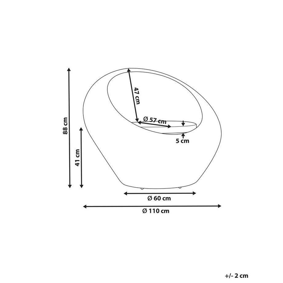 Beliani  Fauteuil de jardin en Rotin Boho MAIORI 