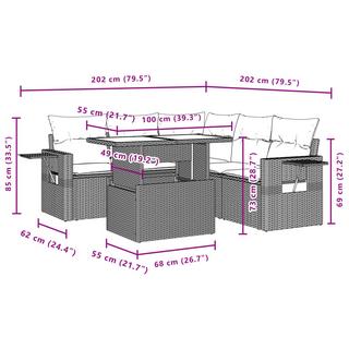 VidaXL Garten sofagarnitur poly-rattan  