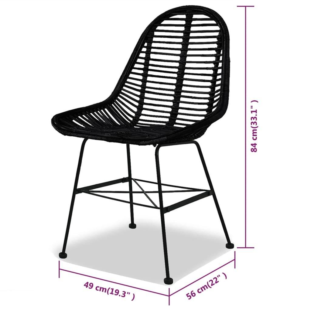 VidaXL sedia da pranzo Rattan  