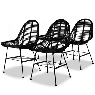 VidaXL Chaise de salle à manger rotin  