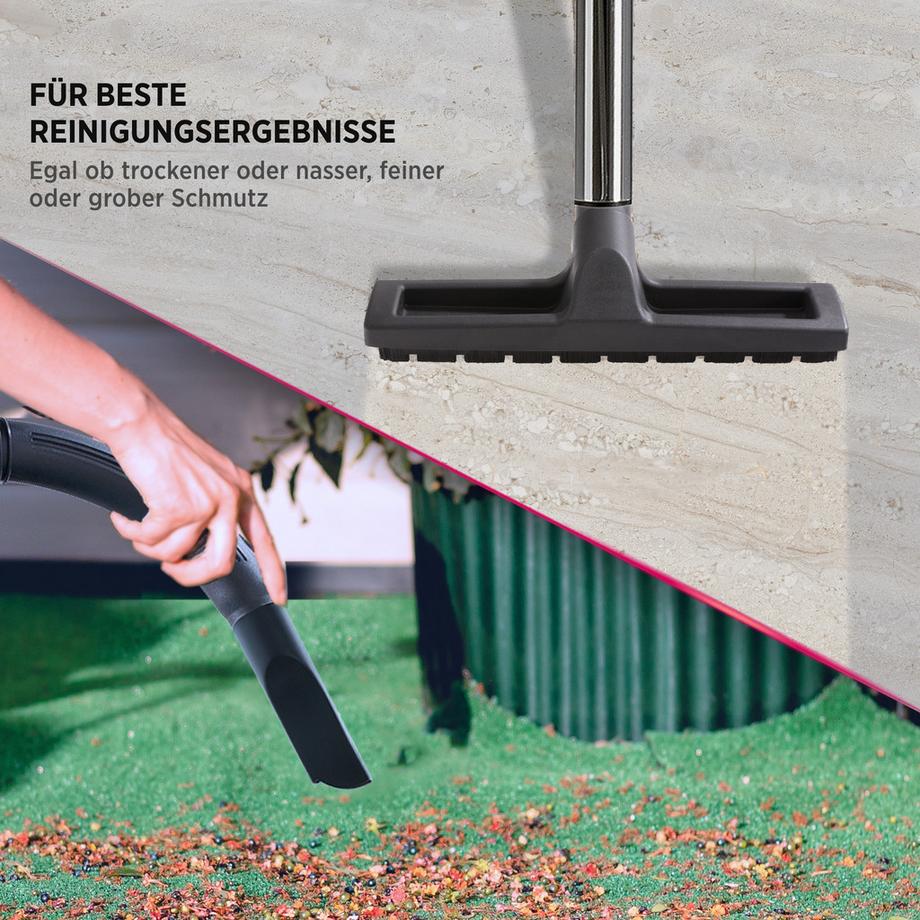 Arebos Aspirapolvere industriale per pulizia a umido e a secco 4in1 Volume 30L  