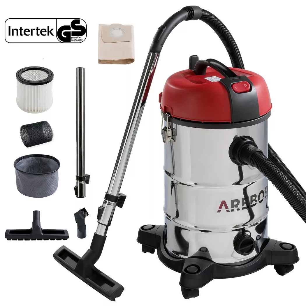 Arebos – Industriestaubsauger 4IN1 Staubsauger Nass Trocken 30L Industriesauger, 330 mm