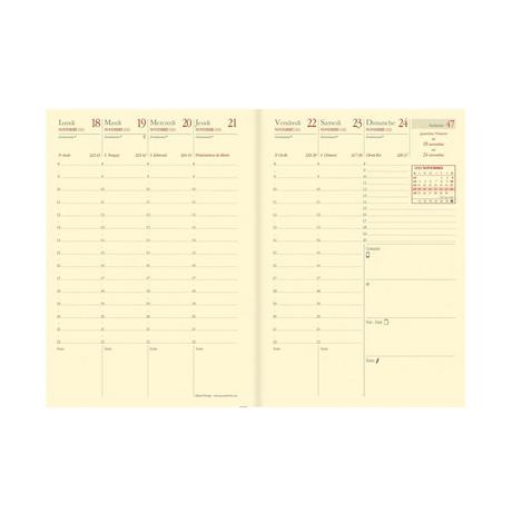 Quo Vadis Einlagen Terminkalender - 2025 - Geschäft Prestige - Die Woche Planning - Französisch - Dez/Dez - 10x15 cm  