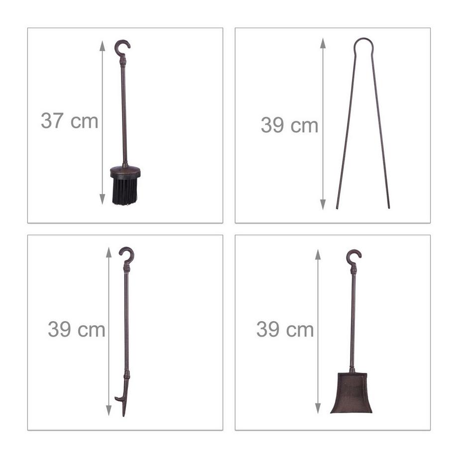 B2X Ensemble de cheminée 5 pièces en fonte  