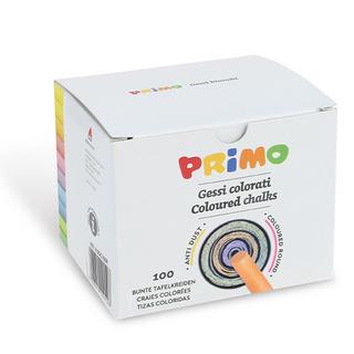 Primo  Primo 012GC100R craie Beige, Bleu, Vert, Orange, Rose, Rose, Turquoise, Violet, Jaune 100 pièce(s) 