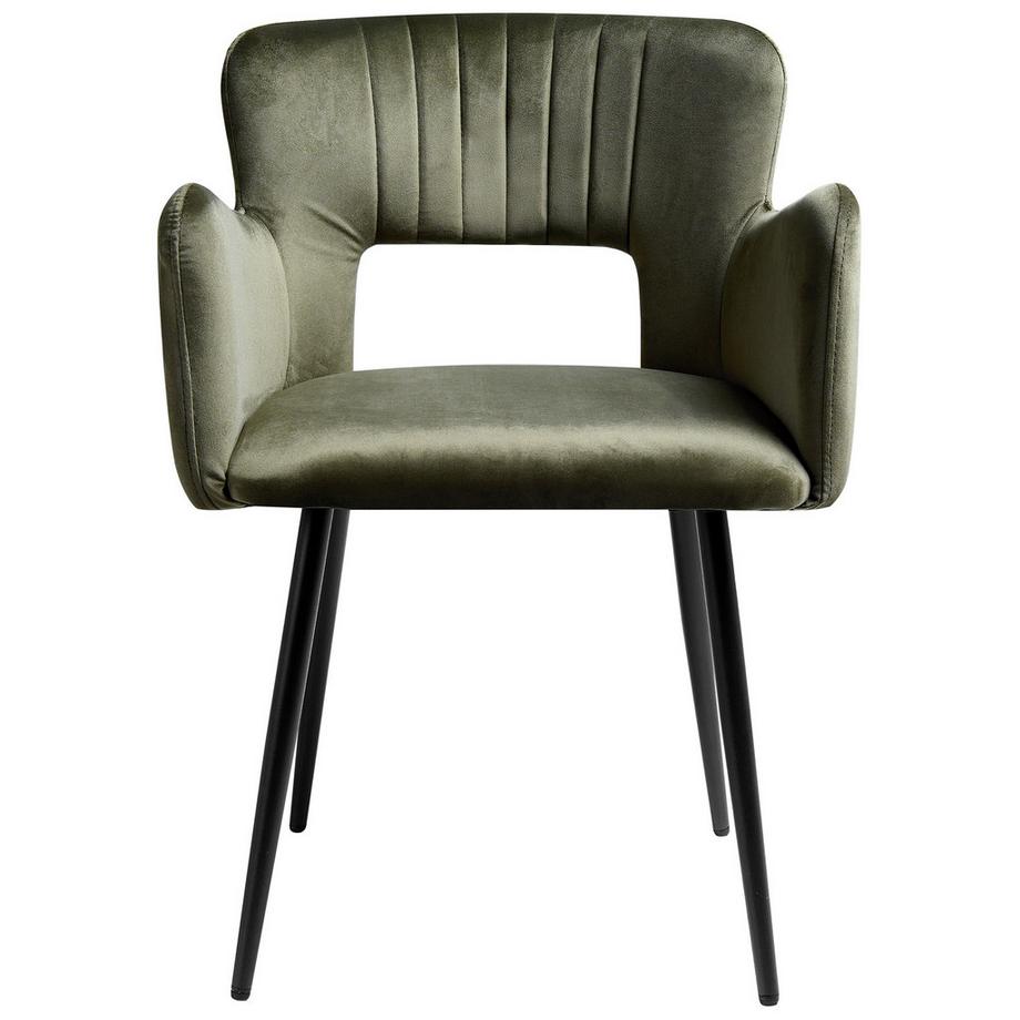 Beliani Esszimmerstuhl 2er Set aus Samtstoff  SANILAC  