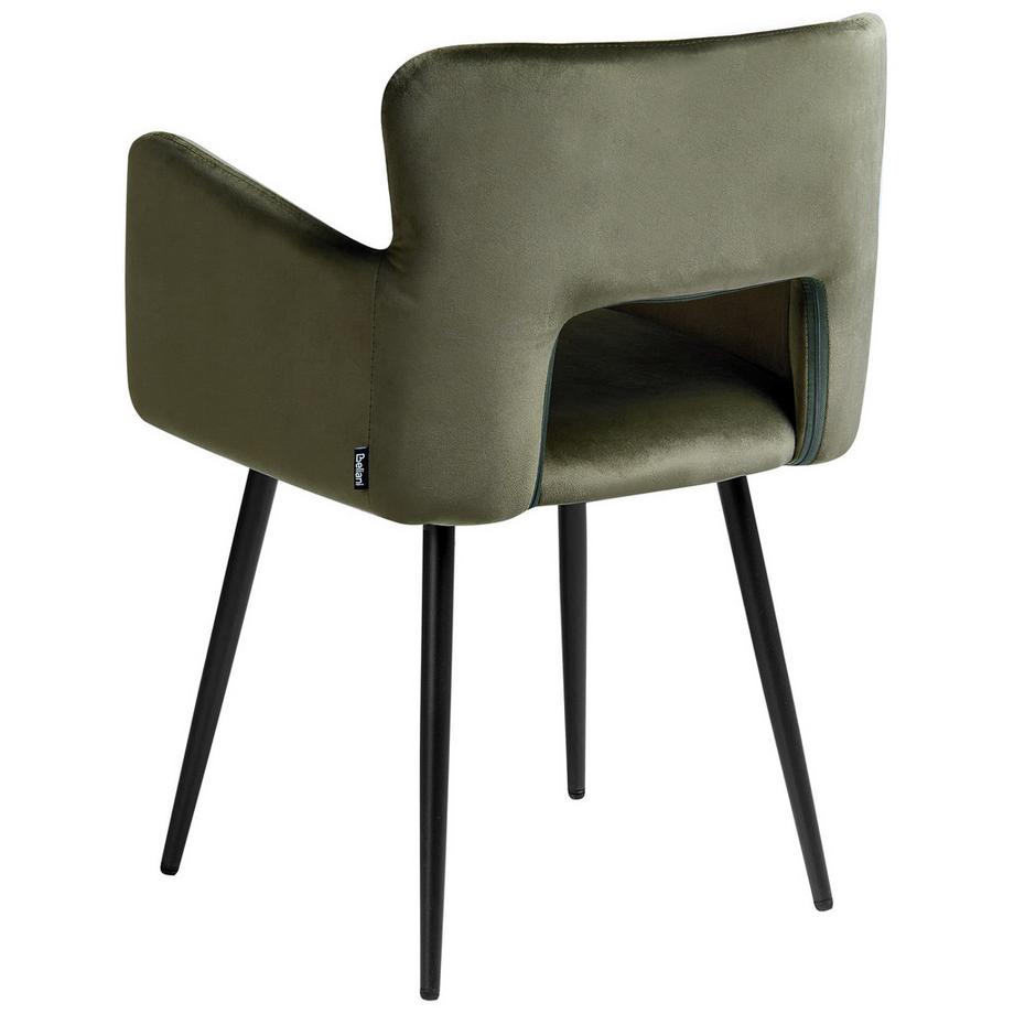 Beliani Esszimmerstuhl 2er Set aus Samtstoff  SANILAC  