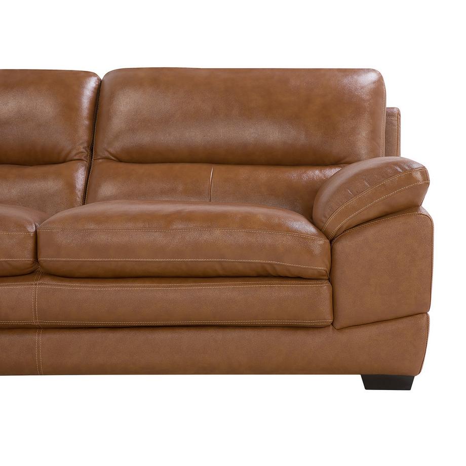 Beliani 3 Sitzer Sofa aus Echtleder Retro HORTEN  