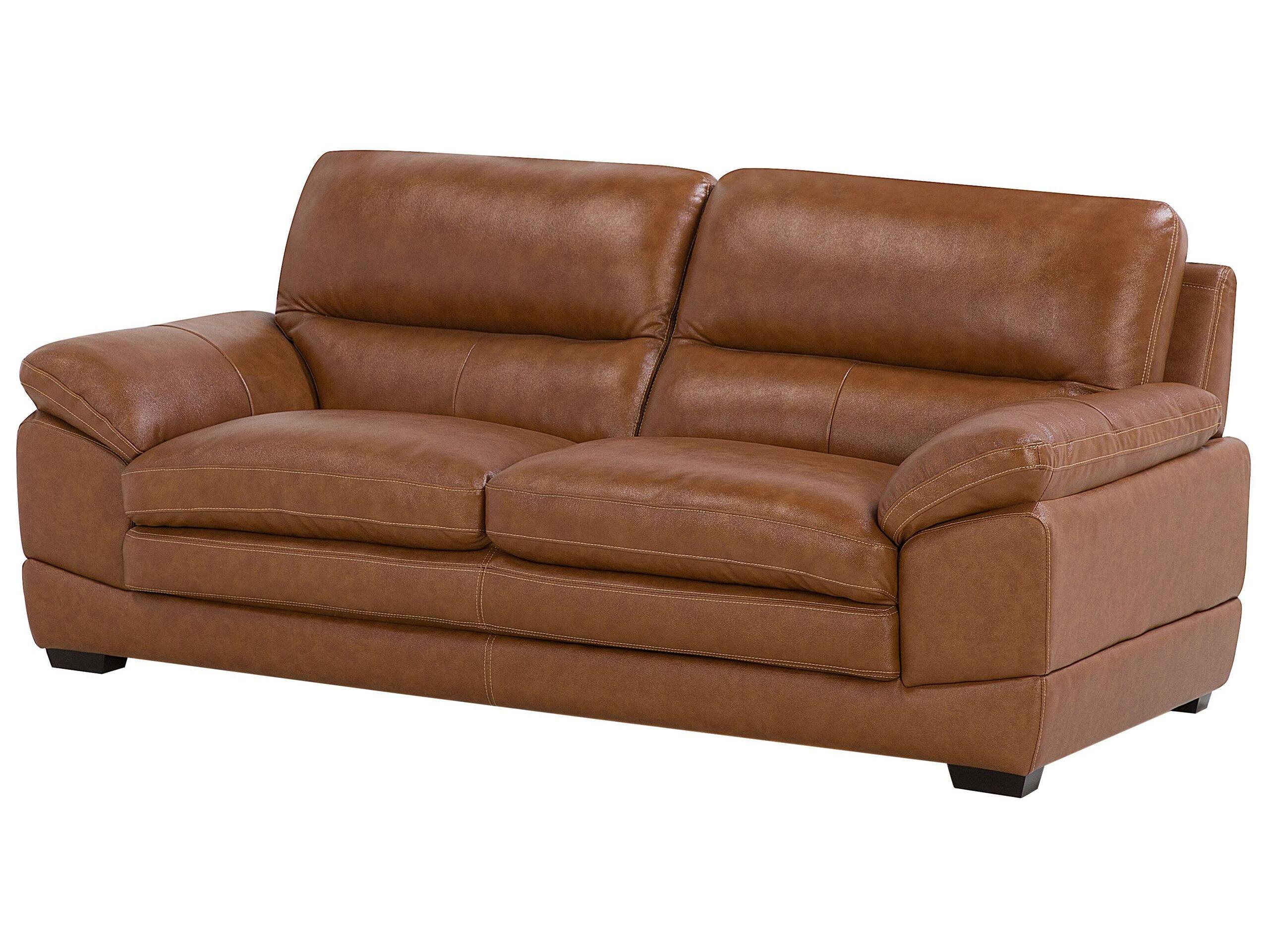 Beliani 3 Sitzer Sofa aus Echtleder Industriell HORTEN  