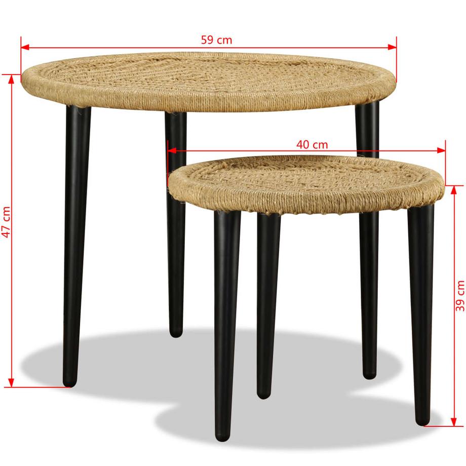 VidaXL Couchtisch jute  