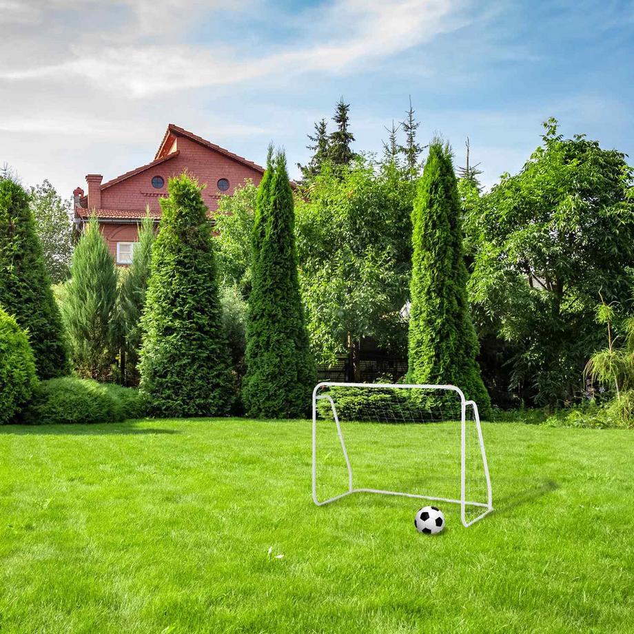 B2X  Porta da calcio bianca con struttura in acciaio 