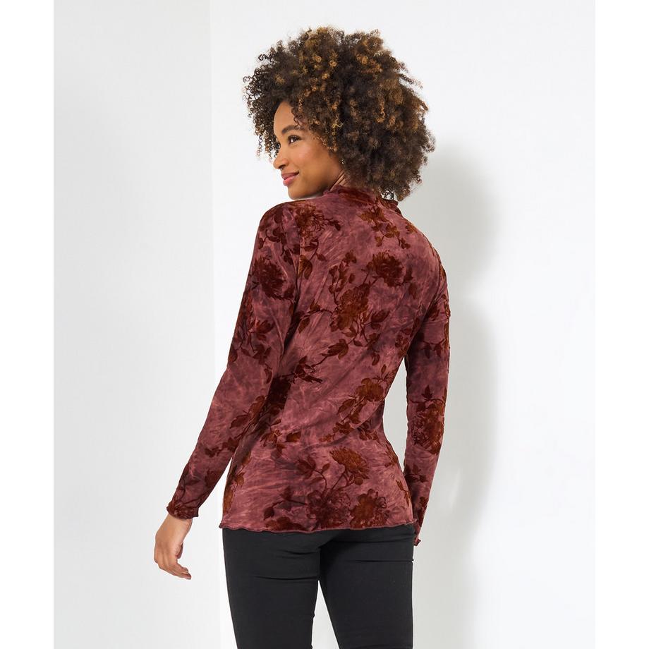 Joe Browns Enganliegendes Oberteil Herbstliches Flockblumenmuster  