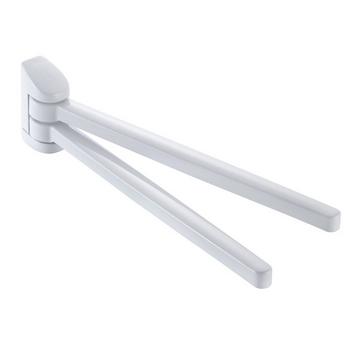 Porte-serviette à 2 bras blanc