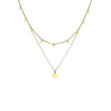 Halskette 2Er Set Choker Layer Plättchen