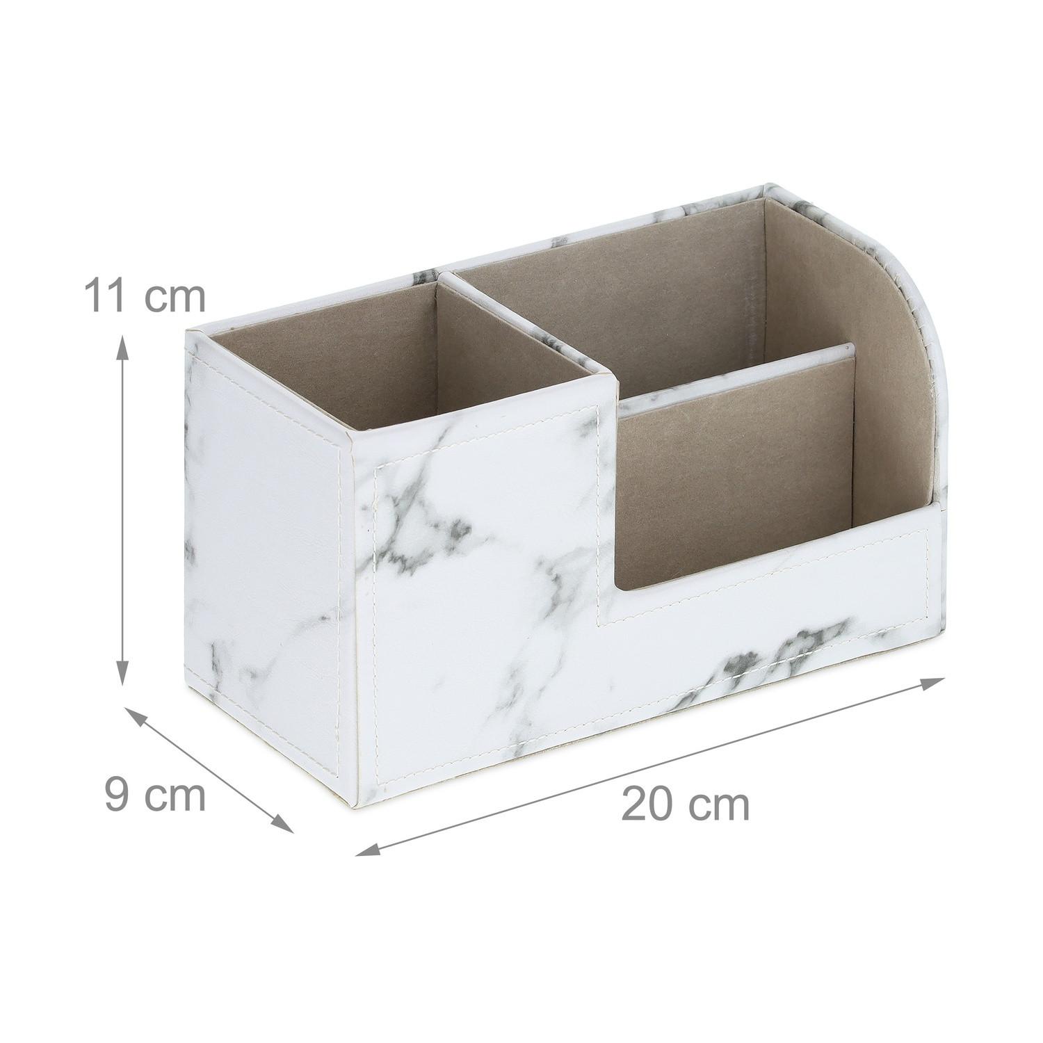 Northix Organizer da scrivania in effetto marmo  