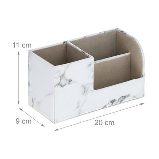 Northix Organizer da scrivania in effetto marmo  