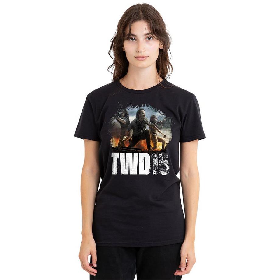 The Walking Dead  Maglietta Posa In Azione 