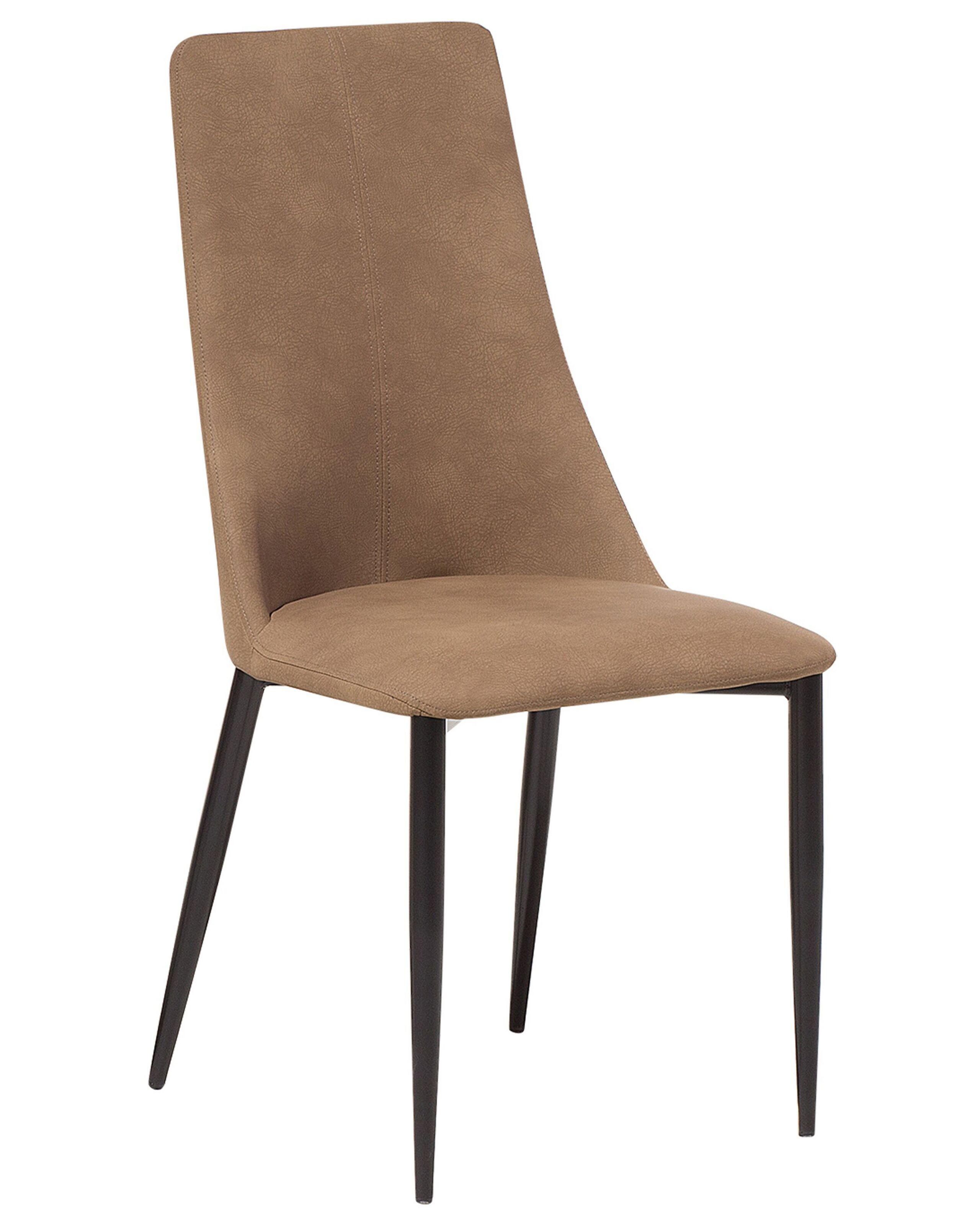 Beliani Lot de 2 chaises en Cuir PU Traditionnel CLAYTON  