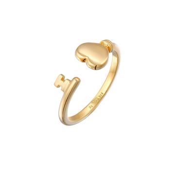 Bague Femmes Ouvert Cœur Clé Symbole Amour