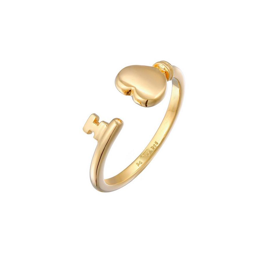 Elli  Bague Femmes Ouvert Cœur Clé Symbole Amour 