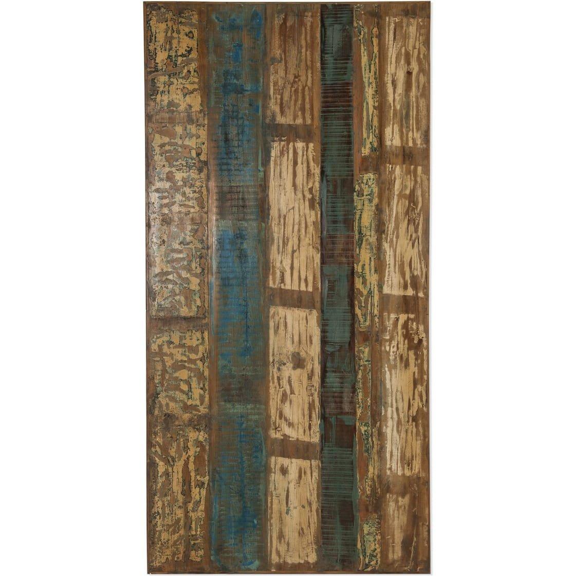 mutoni Tavolo 200x100 cm - legno di recupero verniciato colorato - metallo marrone antico  