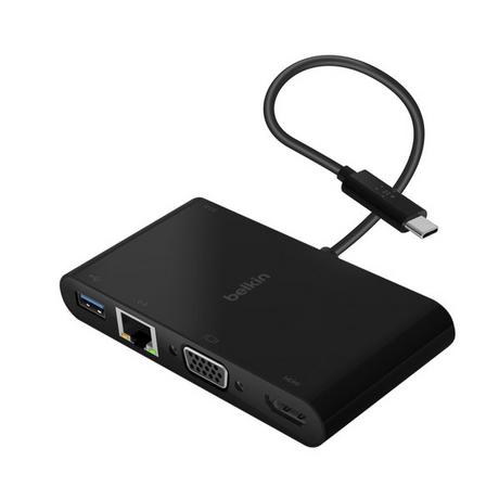 belkin  Hub USB-C vers USB/Ethernet/VGA/HDMI 4K 