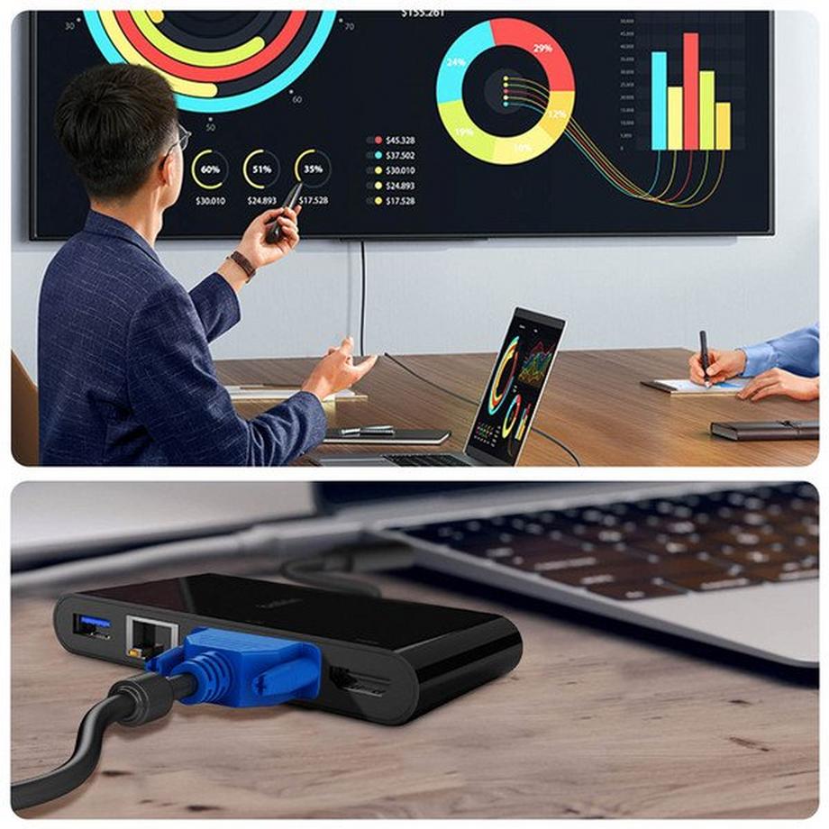 belkin  USB-C auf USB/ Ethernet / VGA / HDMI Hub 