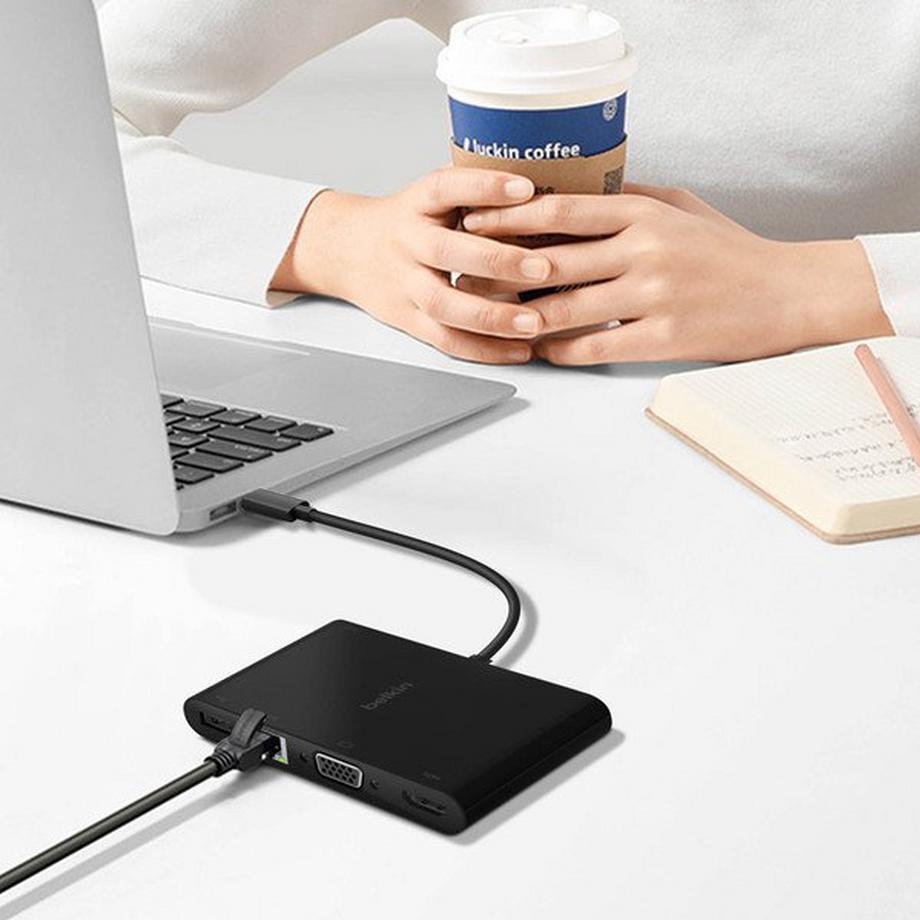 belkin  USB-C auf USB/ Ethernet / VGA / HDMI Hub 