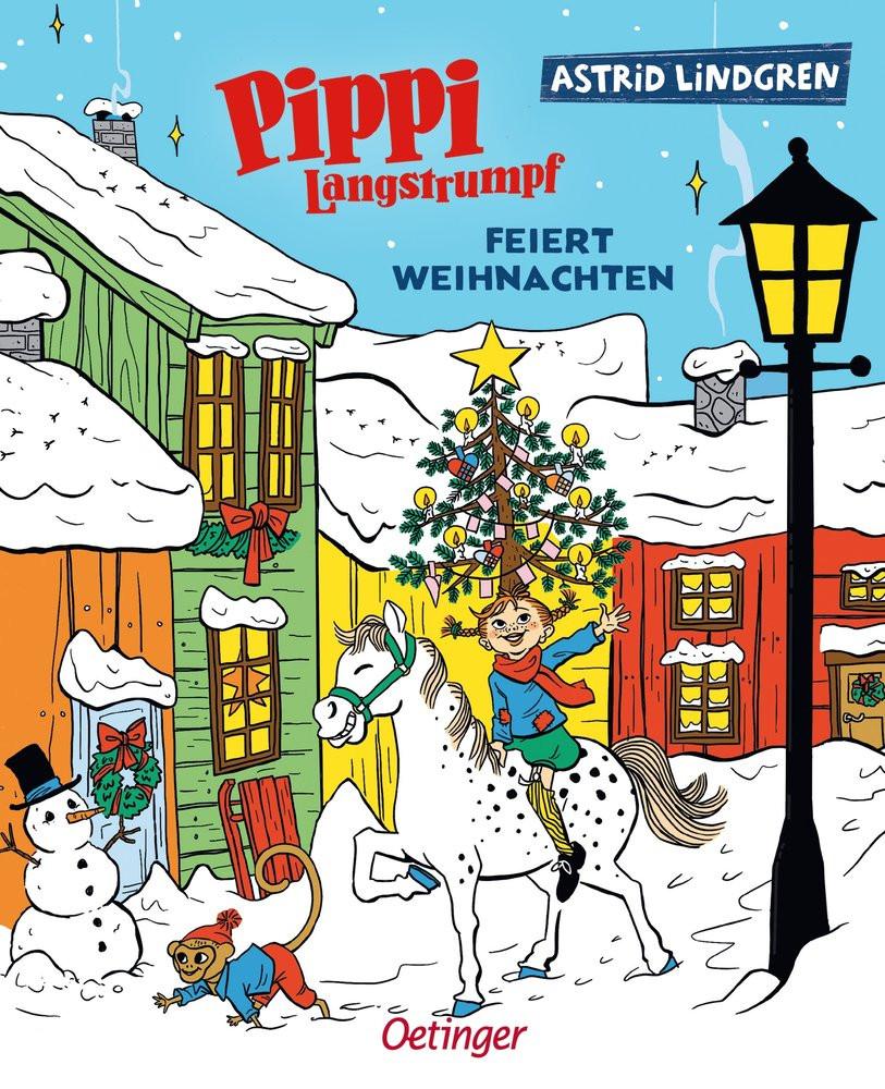 Pippi Langstrumpf feiert Weihnachten Lindgren, Astrid; Vang Nyman, Ingrid (Illustrationen); Kutsch, Angelika (Übersetzung) Couverture rigide 