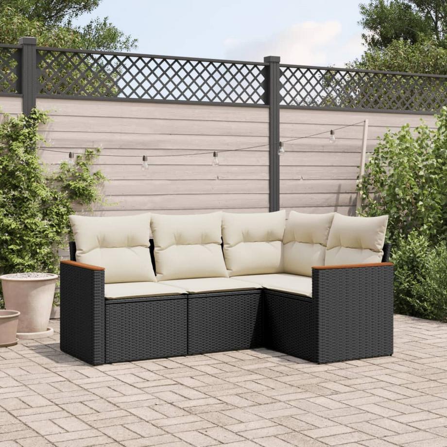 VidaXL Ensemble de canapés de jardin rotin synthétique  