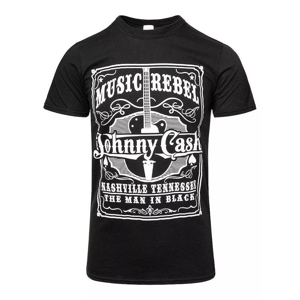 Johnny Cash - Music Rebel TShirt, per donna, Nero, Größe XL