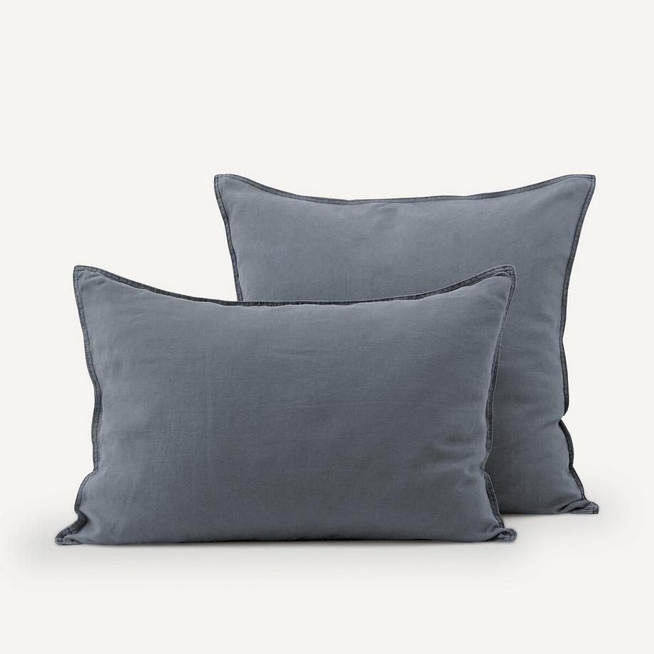 Taie d'oreiller chanvre lavé