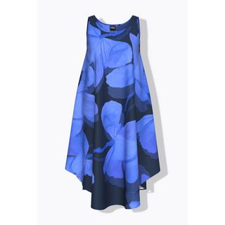 Ulla Popken  Midikleid, Blüten, A-Linie, Rundhals, ärmellos 