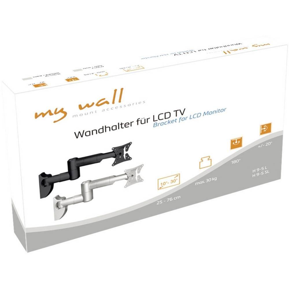 My Wall  Support mural TV H 9-5 SL 10 - 30 (25 - 76 cm, charge jusqu'à 30 kg max., inclinable + pivotant 