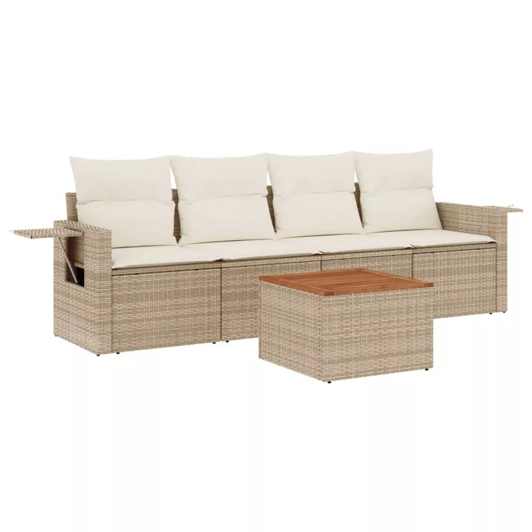 VidaXL - Garten sofagarnitur poly-rattan, One Size, Beige