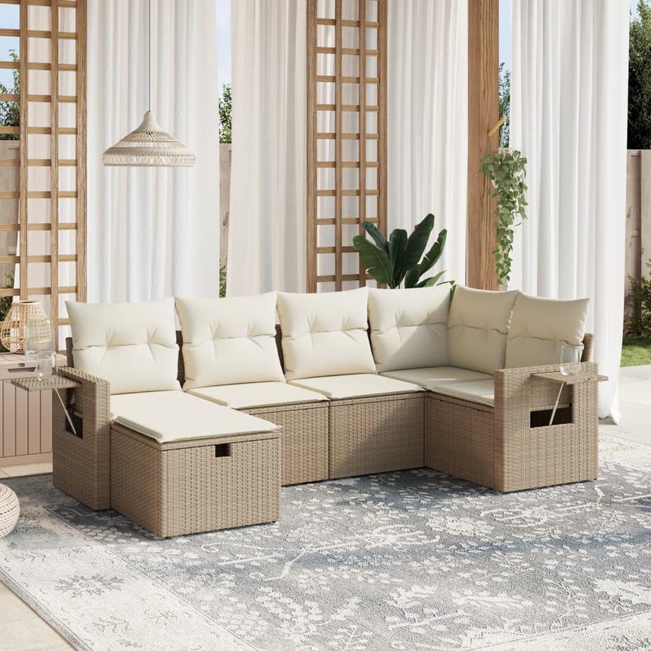 VidaXL set divano da giardino Polirattan  