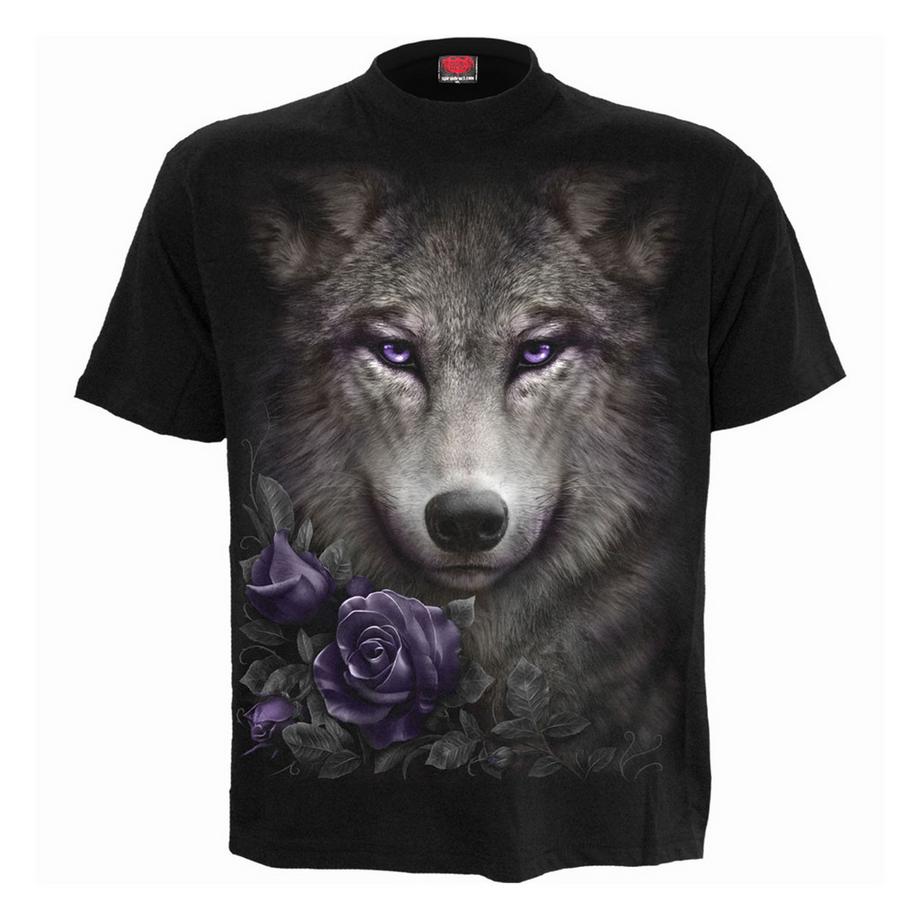 T-Shirtmotif/style Loup Et Roses