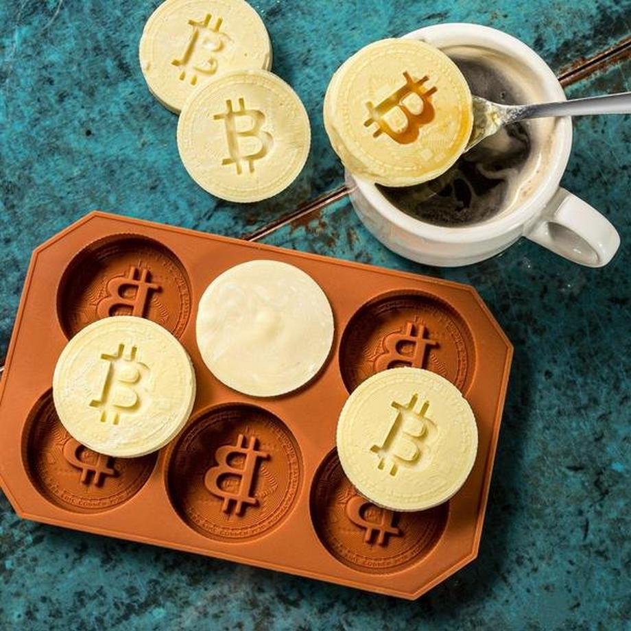 Northio  Stampo in silicone per Cubetti di Ghiaccio e Cioccolato - Bitcoin 
